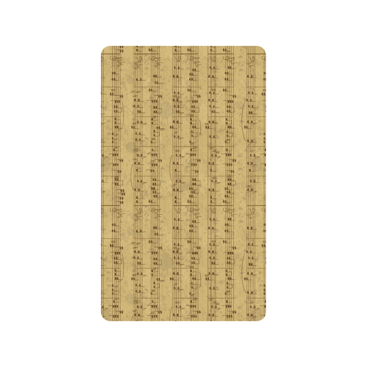 Music Note Vintage Themed Print Rubber Doormat