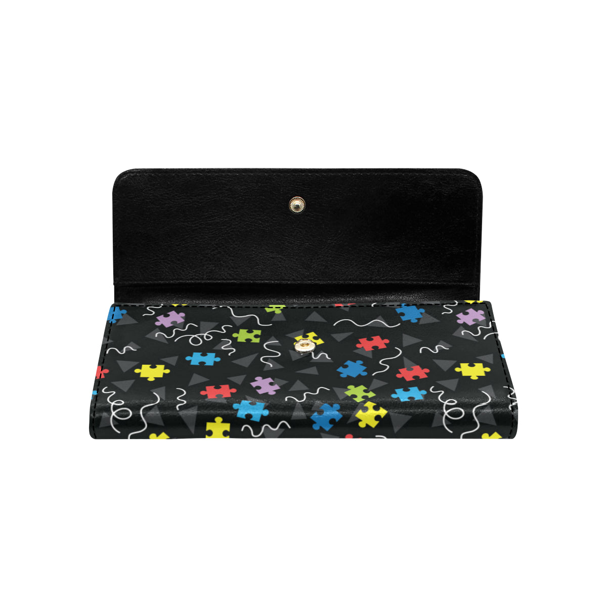 Autism Awareness Pattern Print Design 01 Women's Trifold Wallet