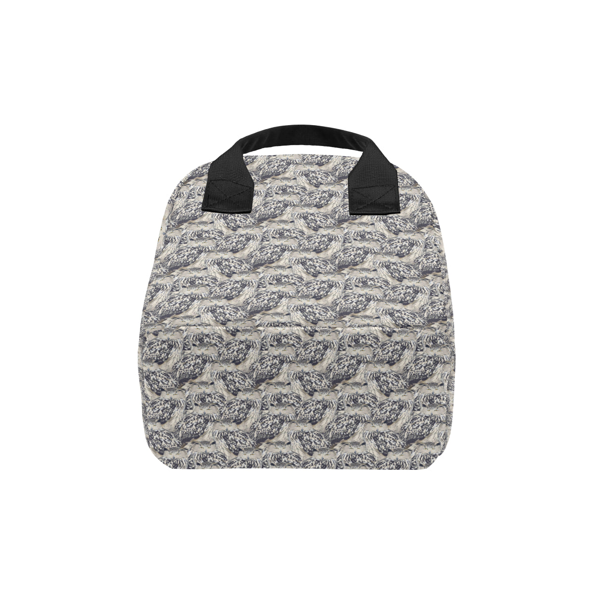 Owl Realistic Themed Design Print Insulated Lunch Bag