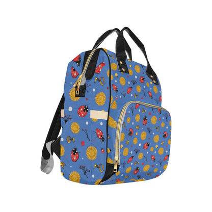 Ladybug Pattern Print Design 05 Diaper Bag Backpack