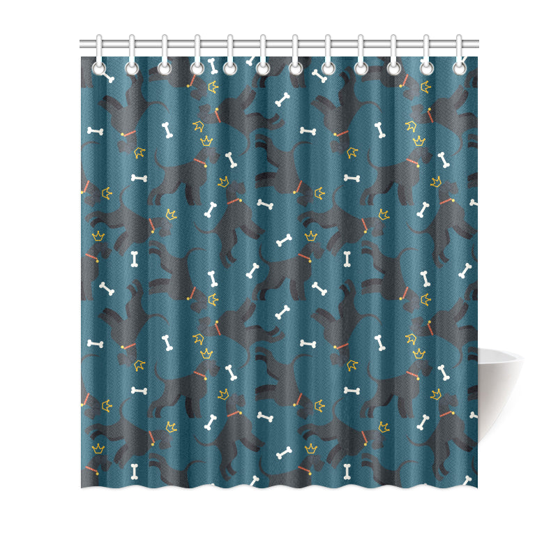 Schnauzers Pattern Print Design A04 Shower Curtain