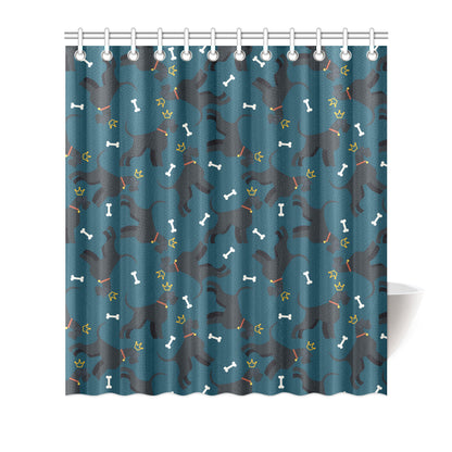 Schnauzers Pattern Print Design A04 Shower Curtain