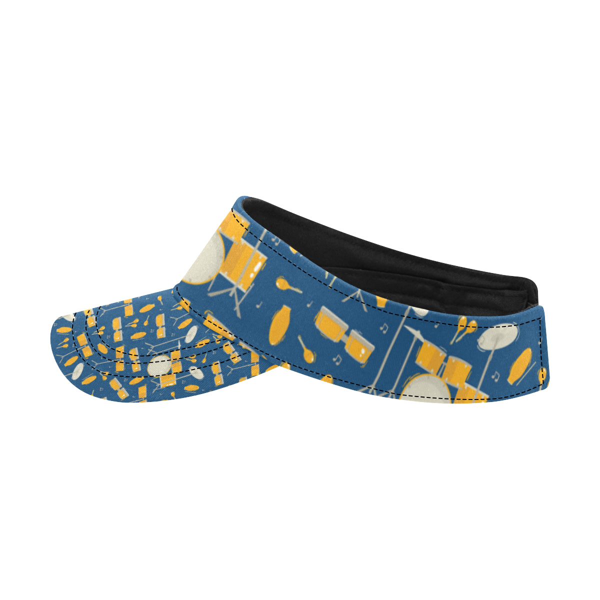 Drum Set Pattern Print Design 03 Unisex Sun Visor