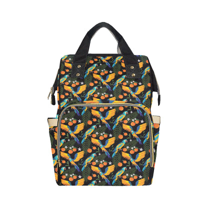 Macaw Pattern Print Design 03 Diaper Bag Backpack