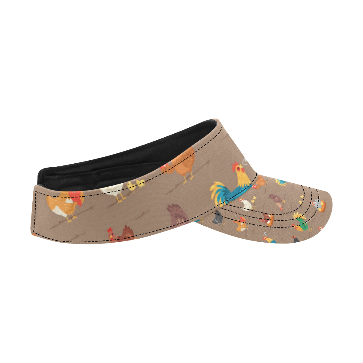 Chicken Happy Print Pattern Unisex Sun Visor