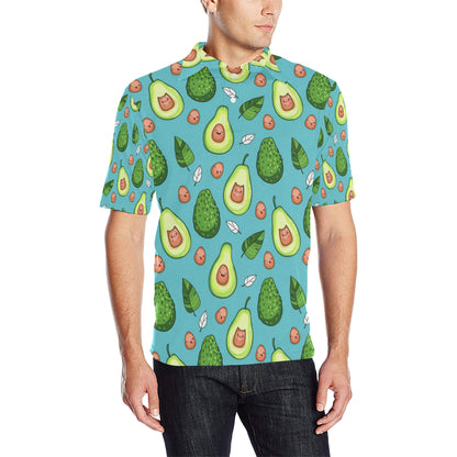 Avocado Pattern Print Design AC05 Men Polo Shirt