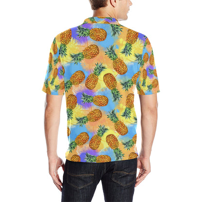 Pineapple Pattern Print Design PP09 Men Polo Shirt