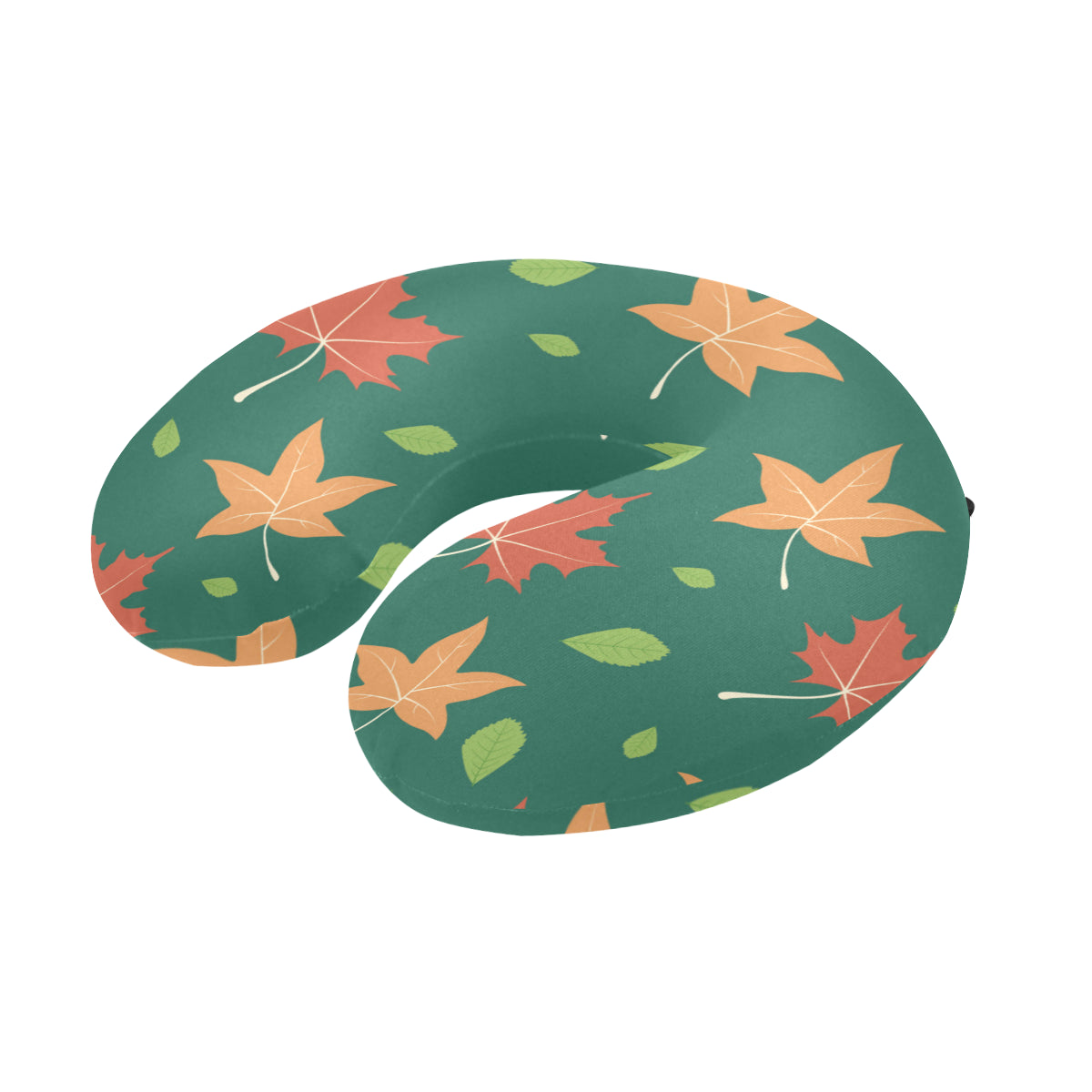 Maple Leaf Pattern Print Design 04 U-Shaped Travel Neck Pillow
