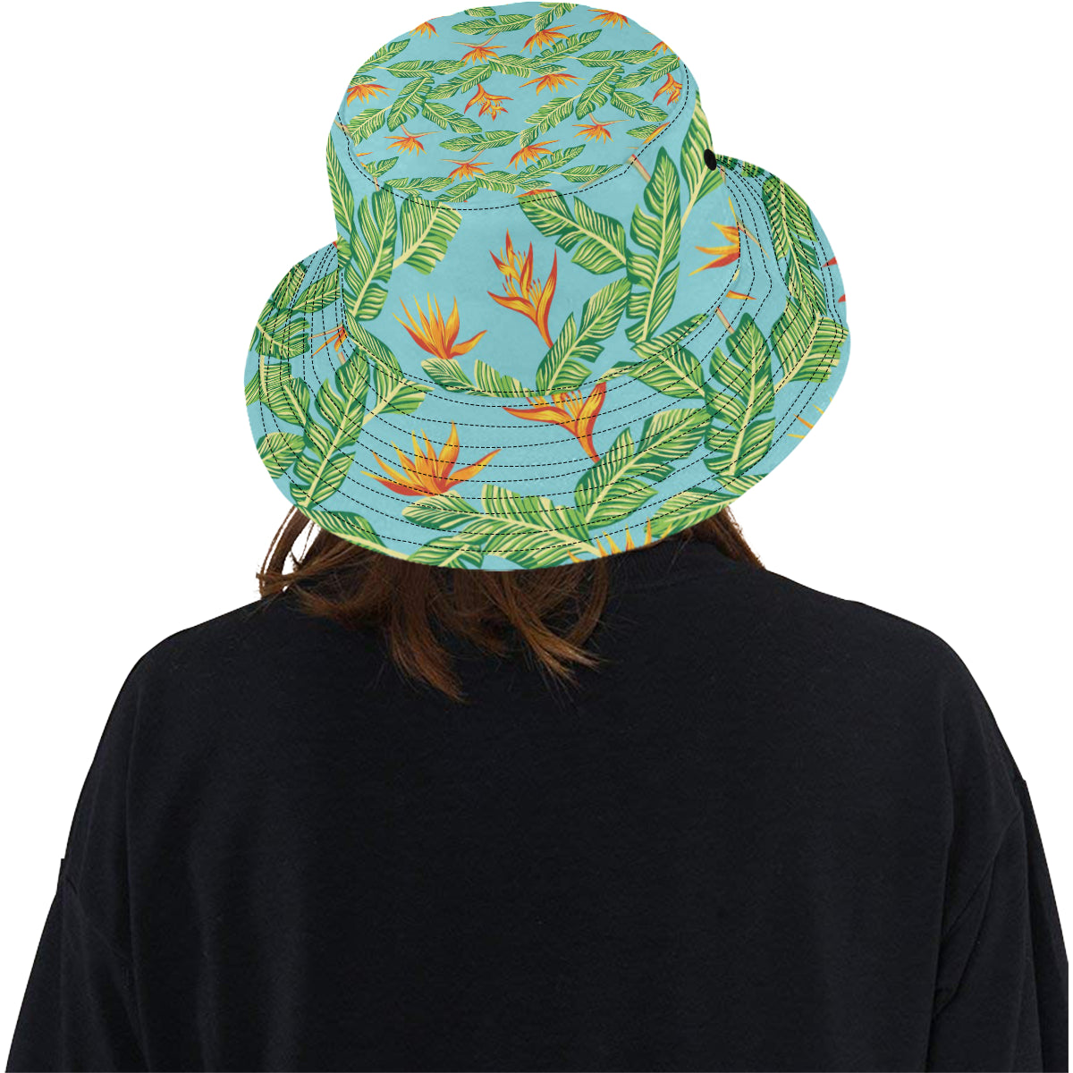 Bird Of Paradise Pattern Print Design BOP04 Unisex Bucket Hat