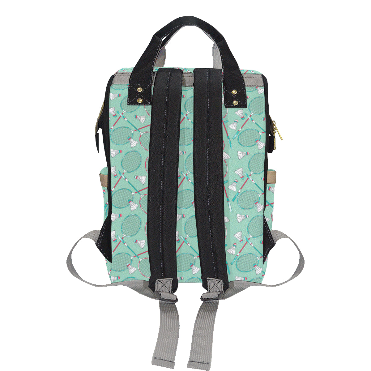 Badminton Pattern Print Design 05 Diaper Bag Backpack