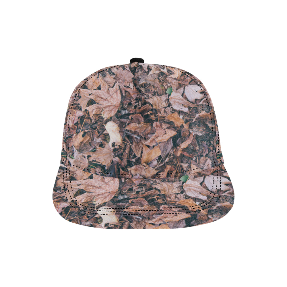 Camouflage Realistic Tree Leaf Print Snapback Cap