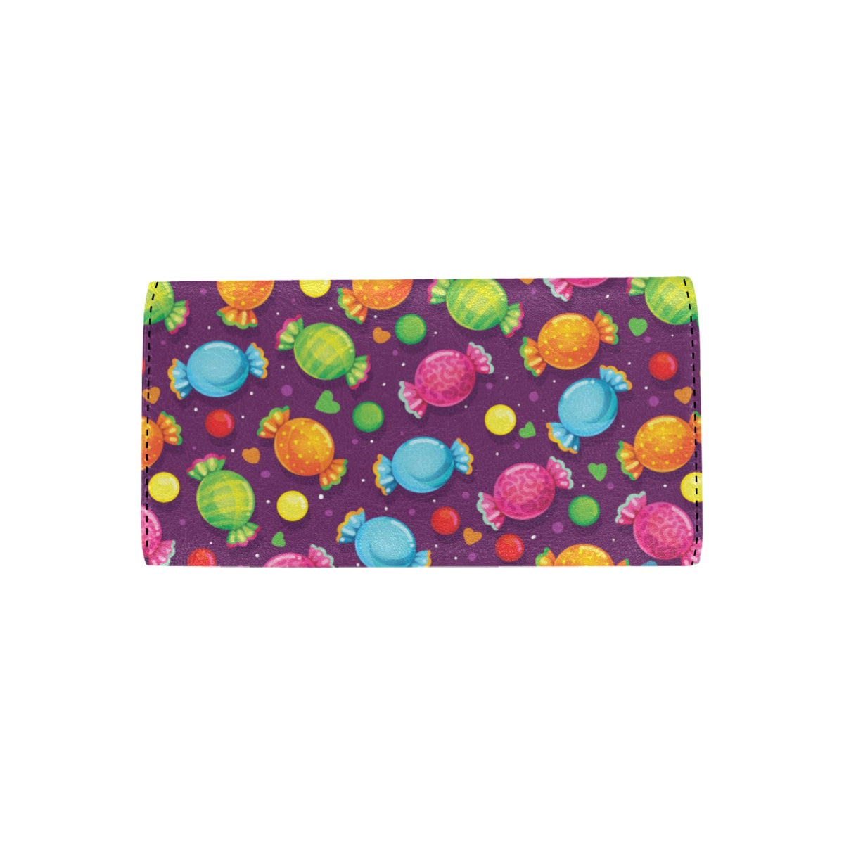 Candy Pattern Print Design CA05 Women's Trifold Wallet