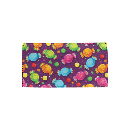 Candy Pattern Print Design CA05 Women's Trifold Wallet
