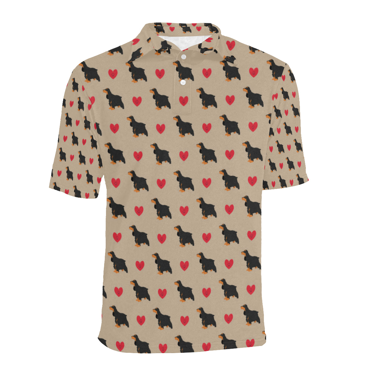 Cocker Pattern Print Design 02 Men Polo Shirt