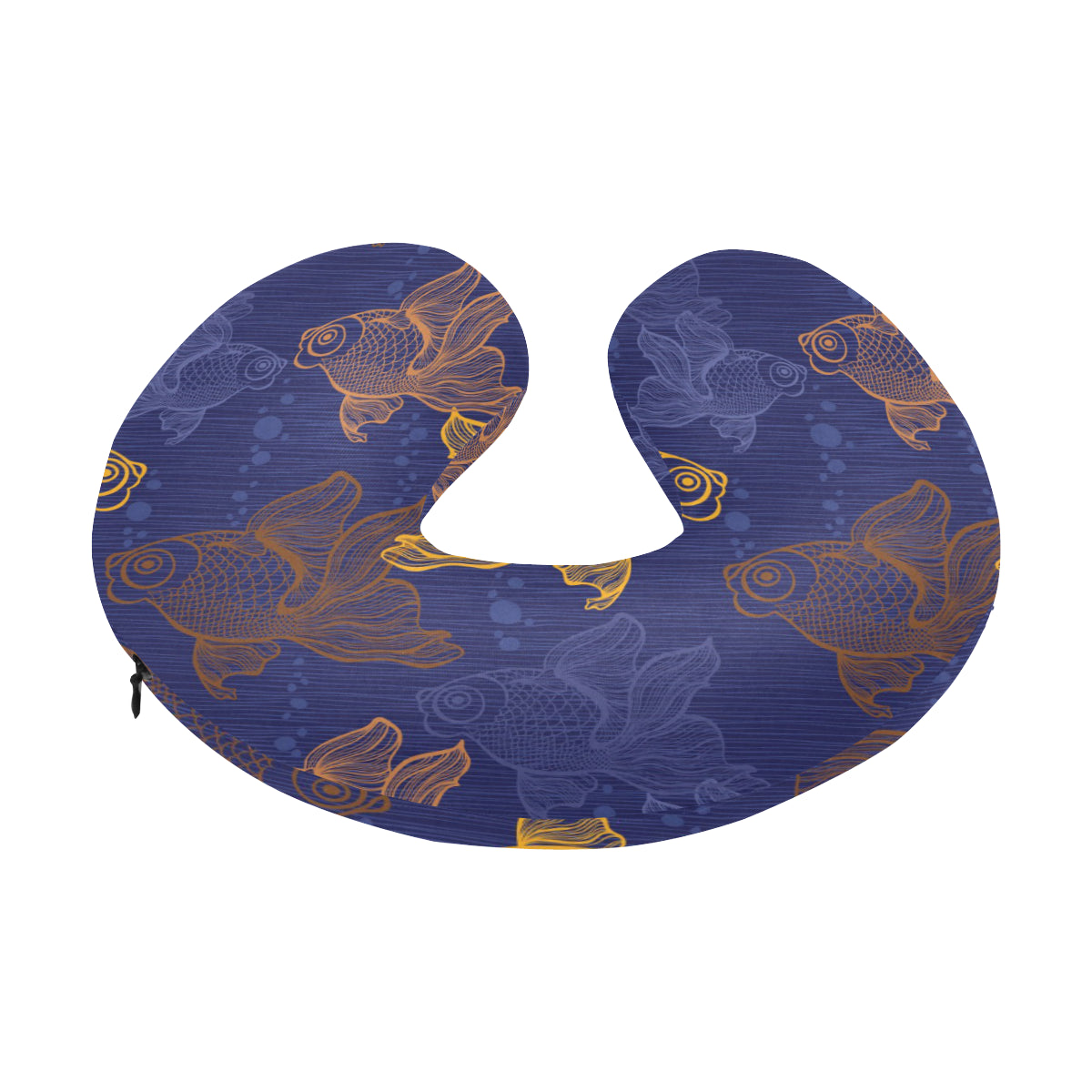 Goldfish Pattern Print Design 01 U-Shaped Travel Neck Pillow