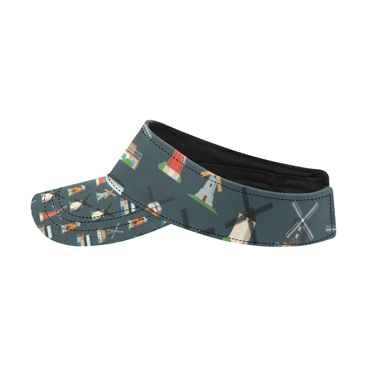 Windmill Pattern Print Design 04 Unisex Sun Visor