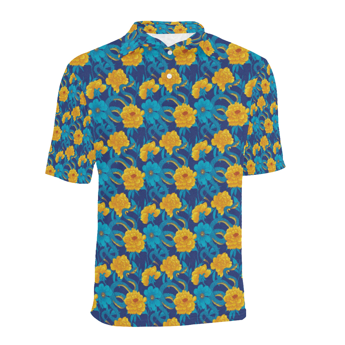 Boa Pattern Print Design 01 Men Polo Shirt