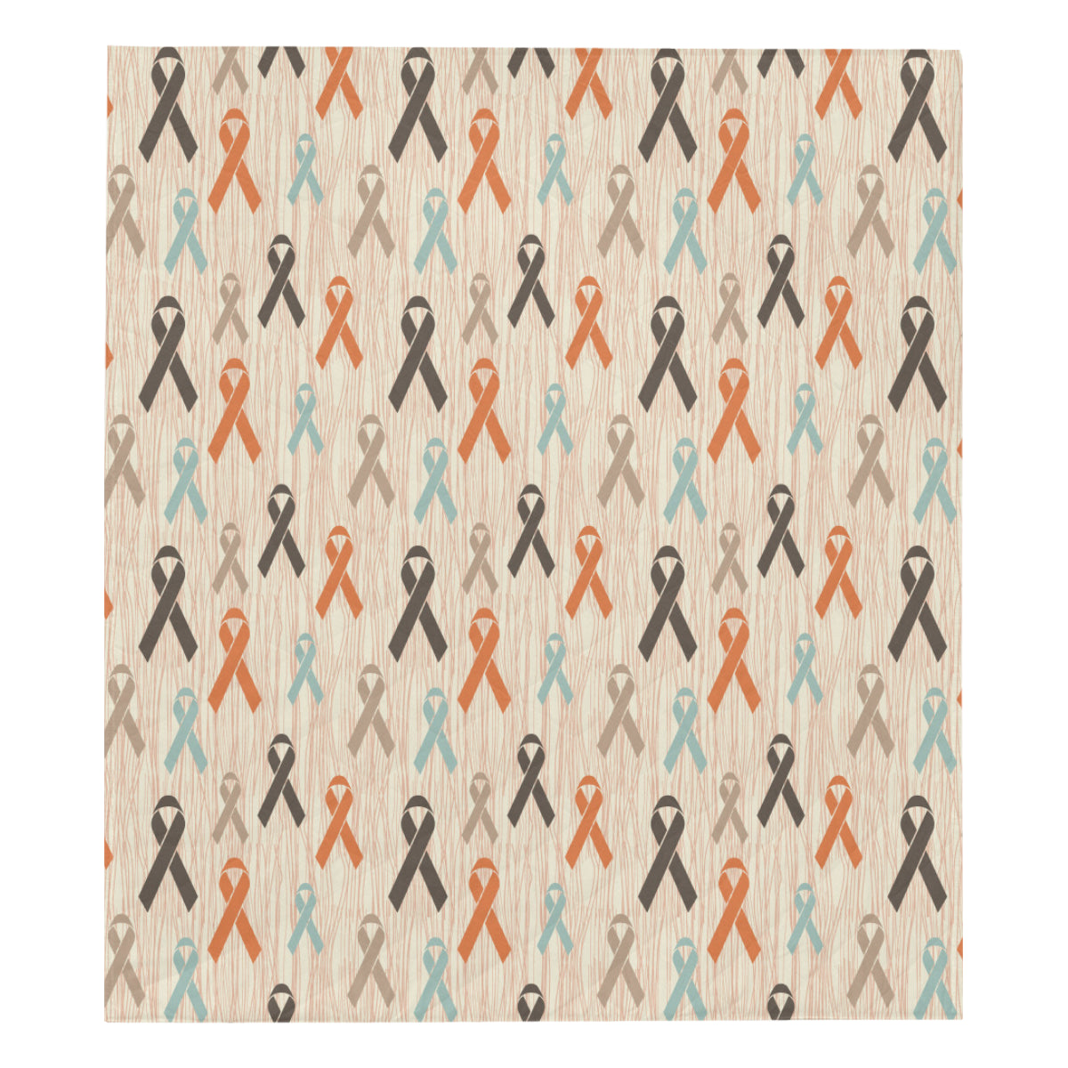 Cancer Awareness Pattern Print Design 01 Premium Quilt