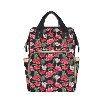 Tulip Pattern Print Design TP08 Diaper Bag Backpack