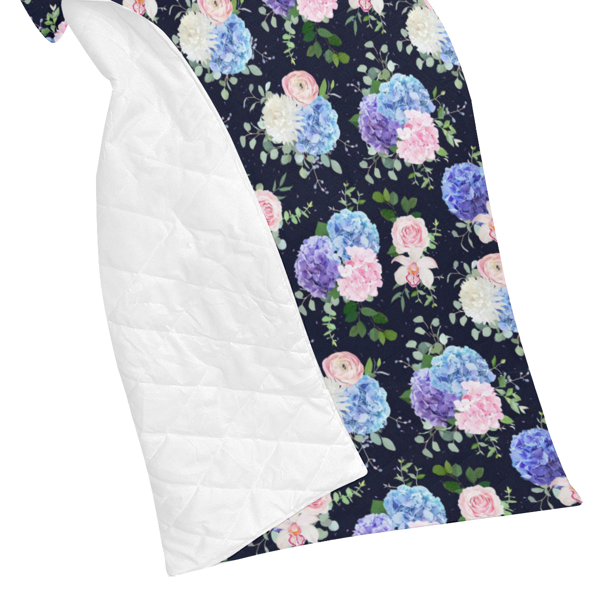 Hydrangea Pattern Print Design HD01 Premium Quilt