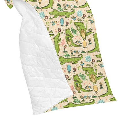 Alligator Pattern Print Design 01 Premium Quilt
