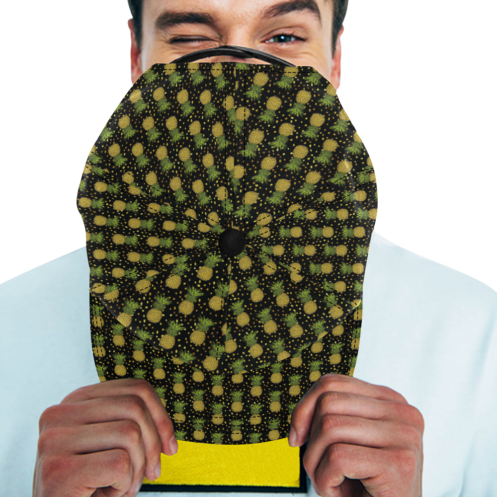 Pineapple Gold Dot Themed Print Snapback Cap