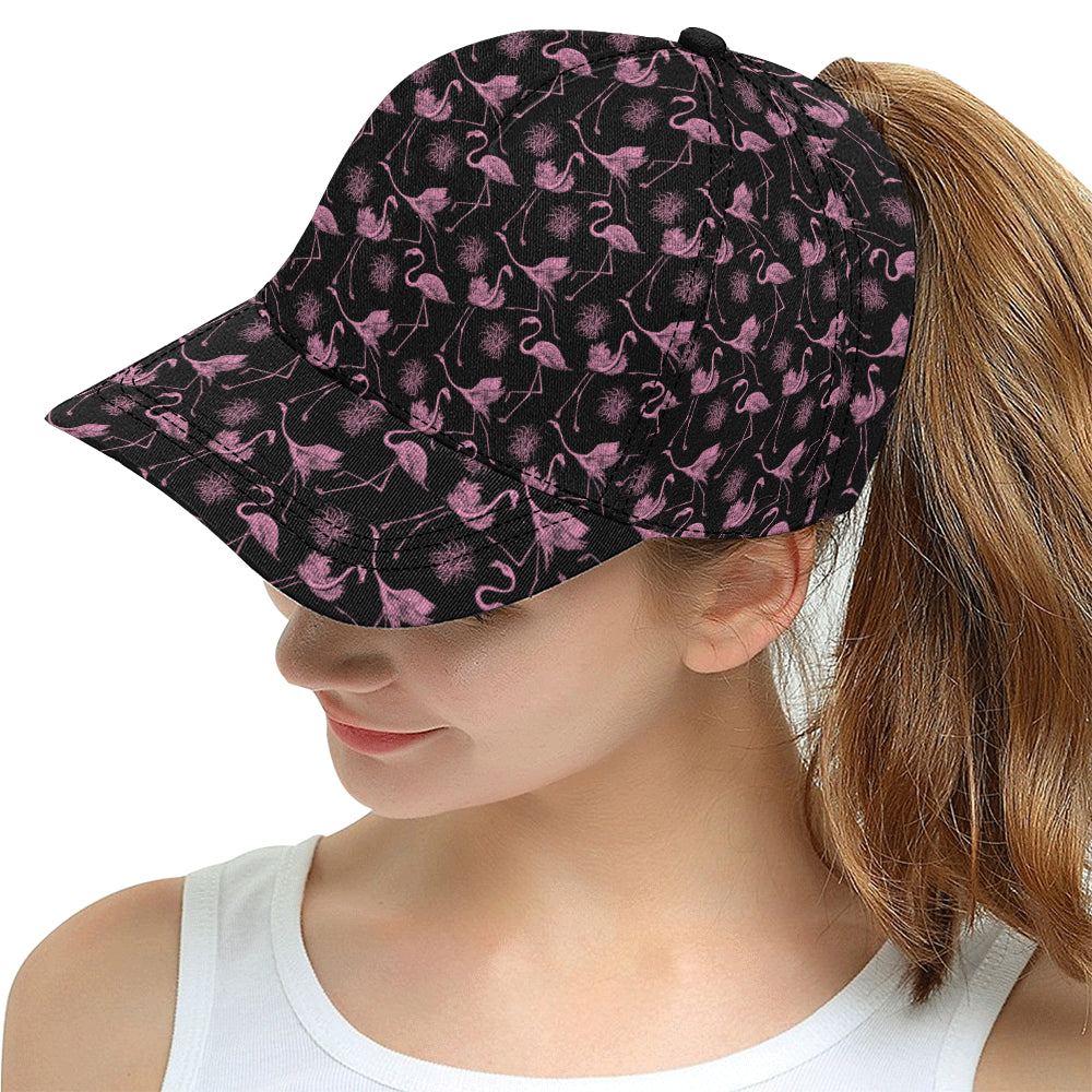 Flamingo Pink Print Pattern Snapback Cap