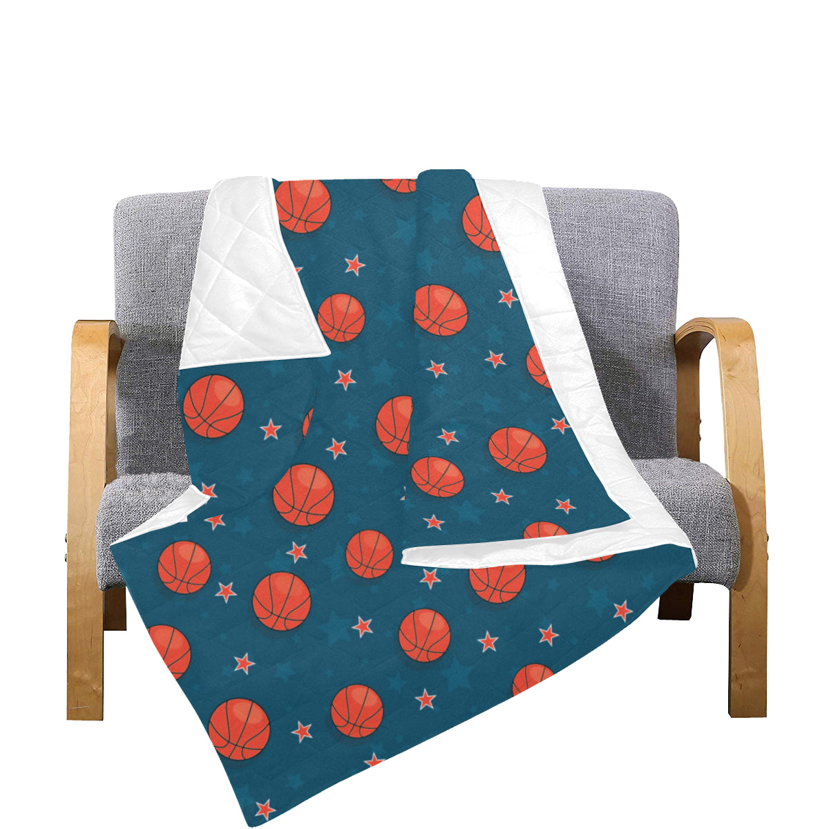 Basketball Pattern Print Design 02 Premium Quilt