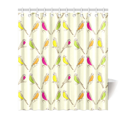 Parakeet Pattern Print Design A01 Shower Curtain