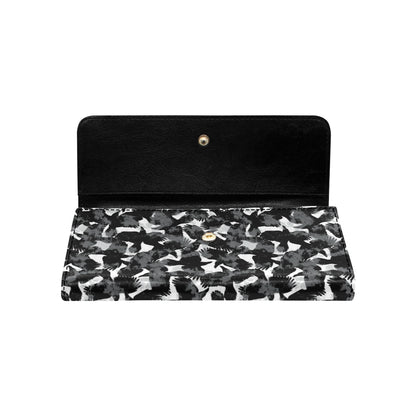 Crow Pattern Print Design 01 Women's Trifold Wallet