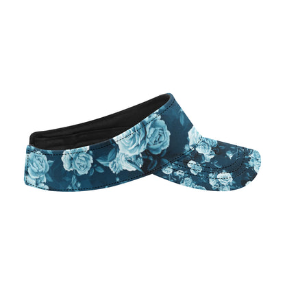 Rose Blue Pattern Print Design RO014 Unisex Sun Visor