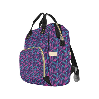 Banana Leaf Pattern Print Design 08 Diaper Bag Backpack