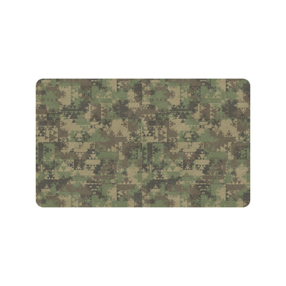 Camouflage Aztec Green Army Print Rubber Doormat