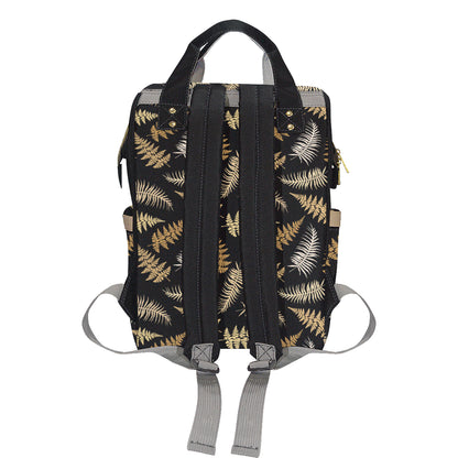 Fern Leave Bright Print Pattern Diaper Bag Backpack
