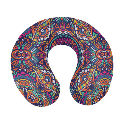 Boho Pattern Print Design 06 U-Shaped Travel Neck Pillow