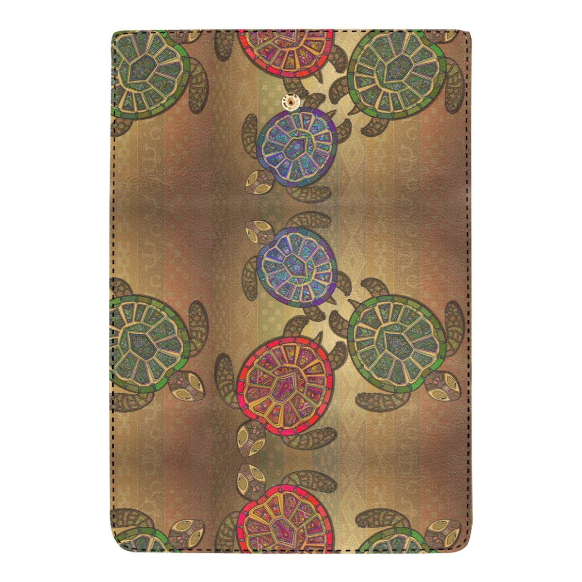 Sea Turtle Tribal Colorful Women's Trifold Wallet