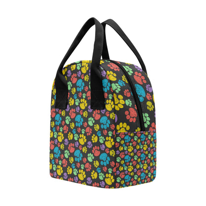 Paw Colorful Print Insulated Lunch Bag