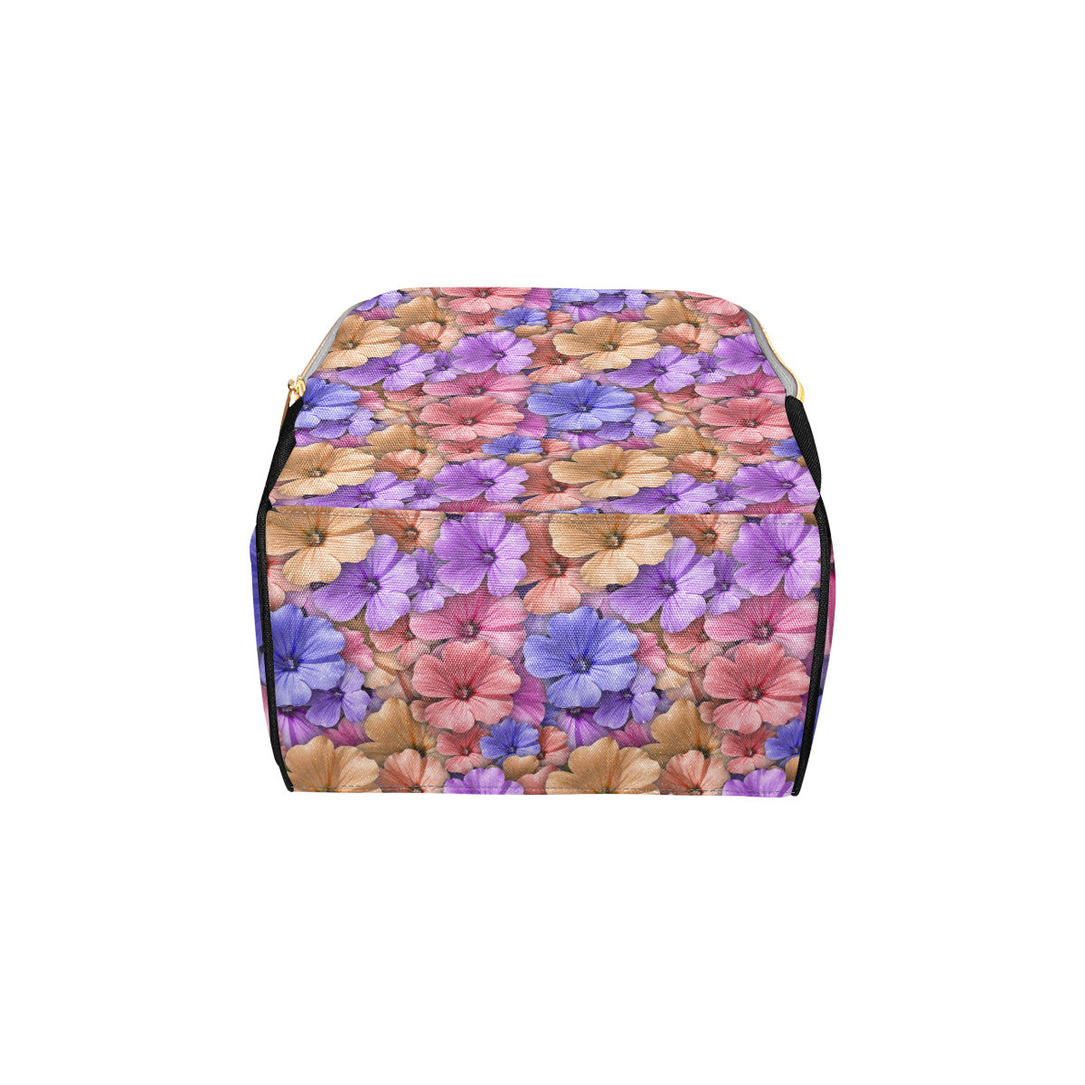 Colorful Geranium Pattern Diaper Bag Backpack
