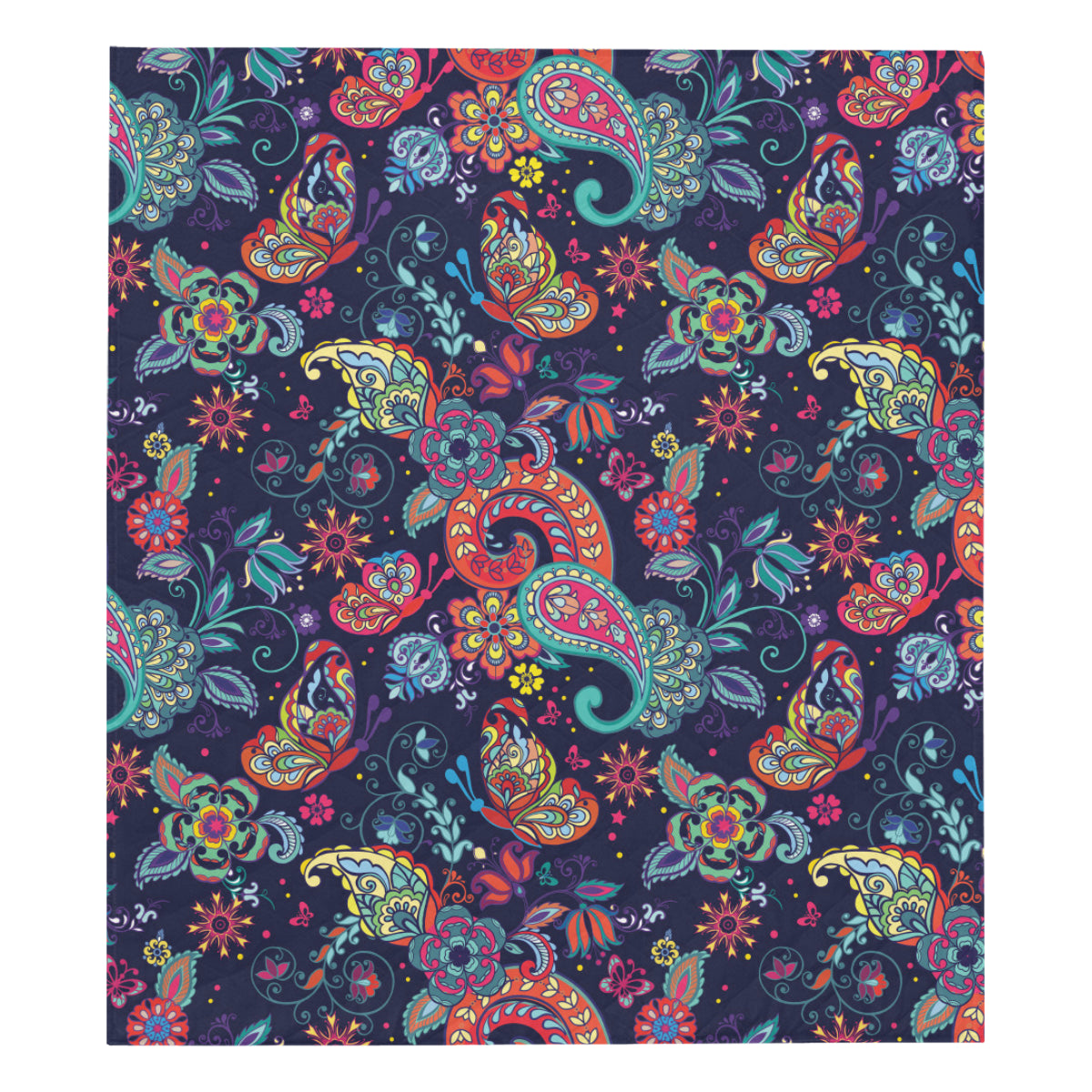 Paisley Boho Pattern Print Design A06 Premium Quilt