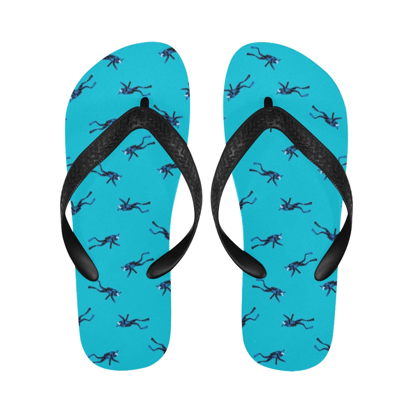 Scuba Driver Print Design LKS304 Flip Flops
