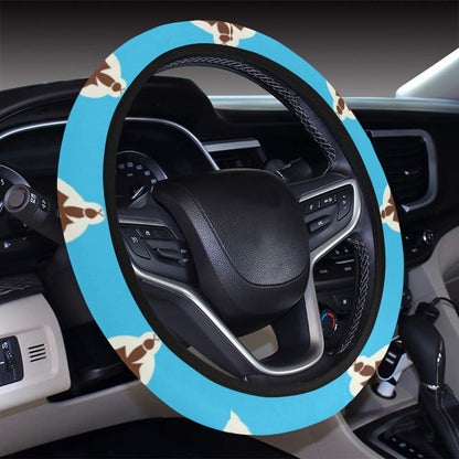Siberian Huskies Print Design LKS306 Steering Wheel Cover with Elastic Edge