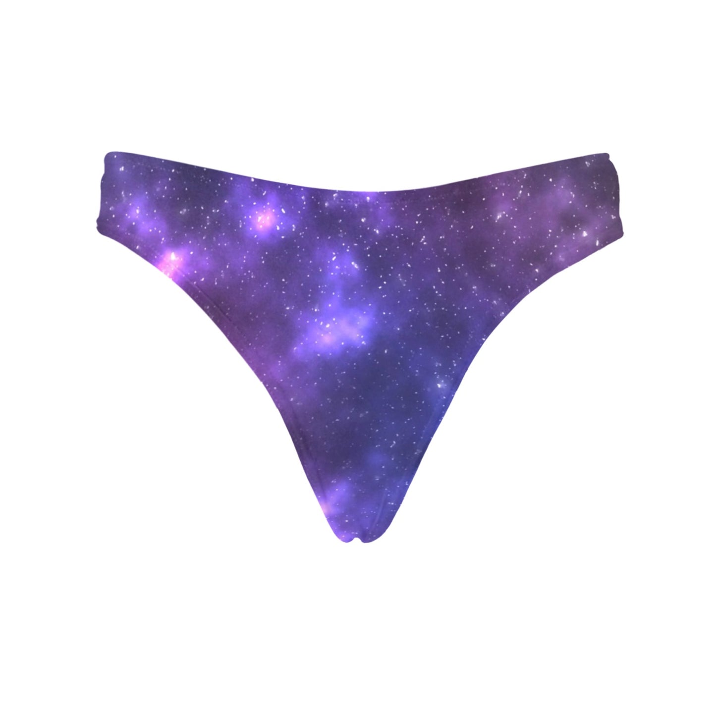 Celestial Purple Blue Galaxy Women's Thongs