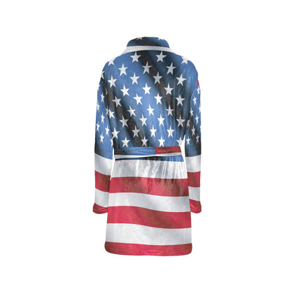 American flag Classic Women's Fleece Robe