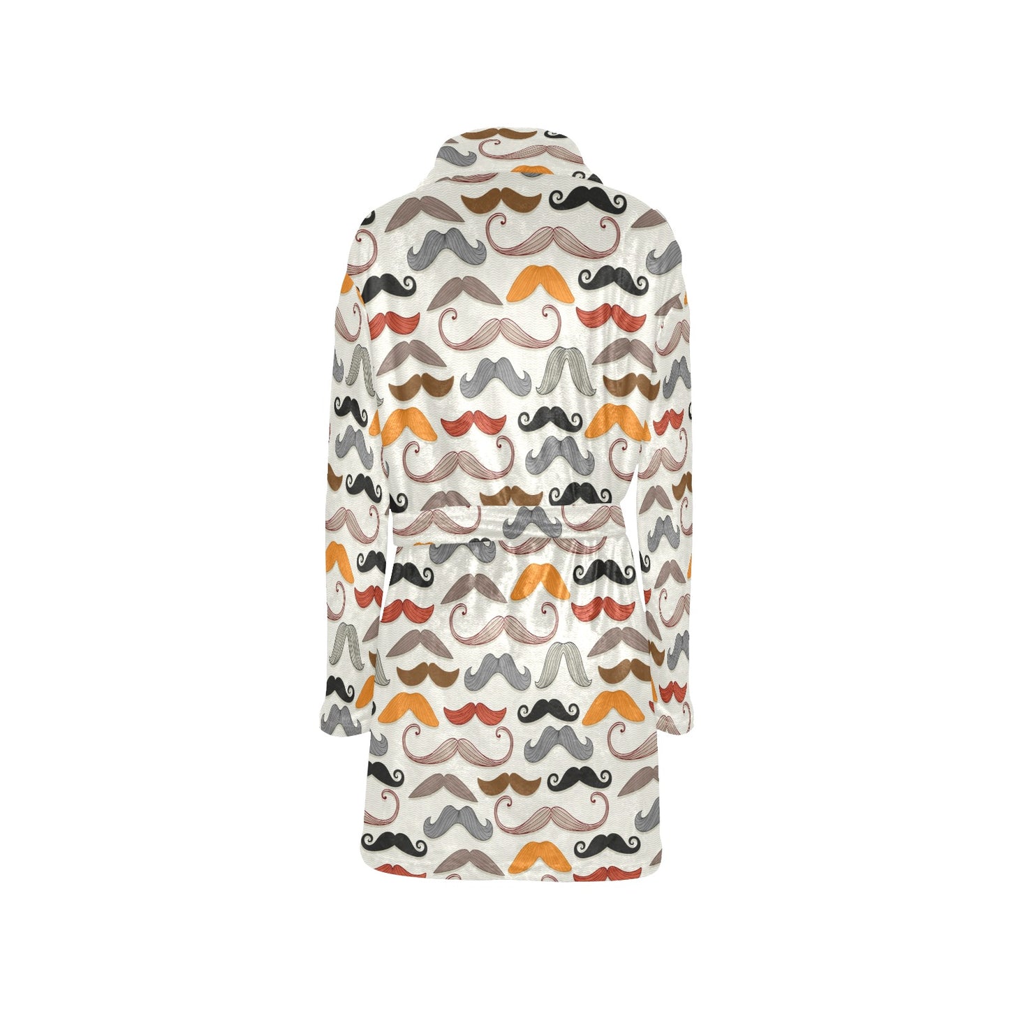 Mustache Pattern Print Design A02 Women's Fleece Robe