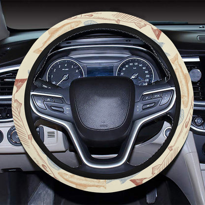 Salmon Fish Print Design LKS302 Steering Wheel Cover with Elastic Edge