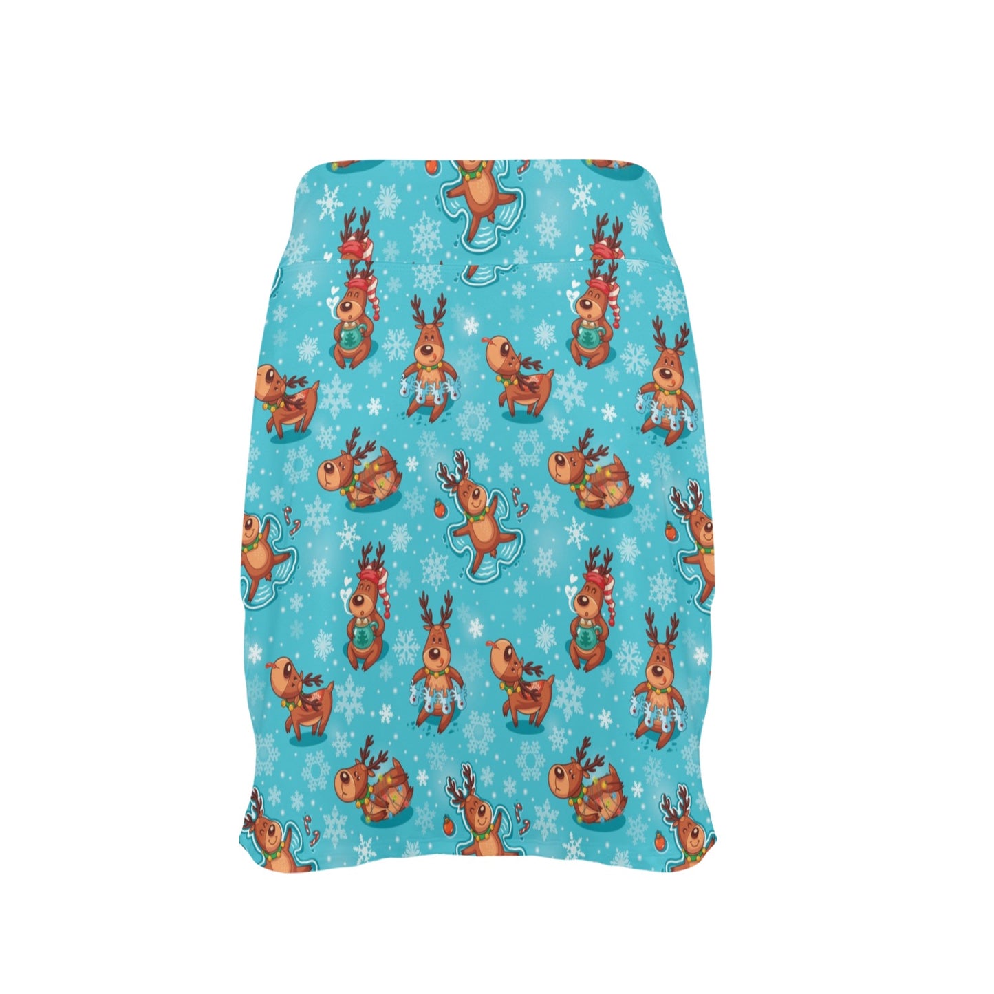 Reindeer Print Design LKS402 17" Golf & Pickleball Skort with Pockets