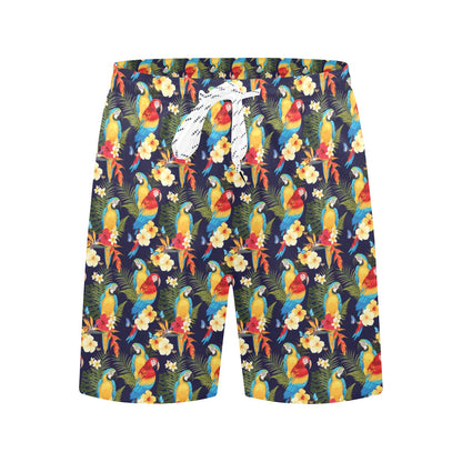 Parrot Themed Design Men's Swim Trunks Beach Shorts
