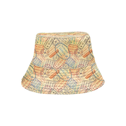 Travel Stamp Print Design LKS302 Unisex Bucket Hat