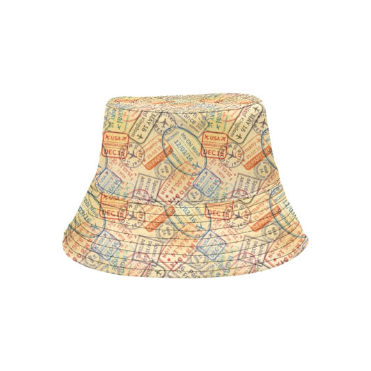 Travel Stamp Print Design LKS302 Unisex Bucket Hat