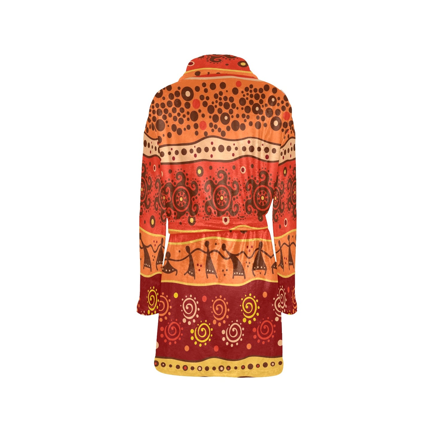 African Pattern Print Design 04 Women's Fleece Robe